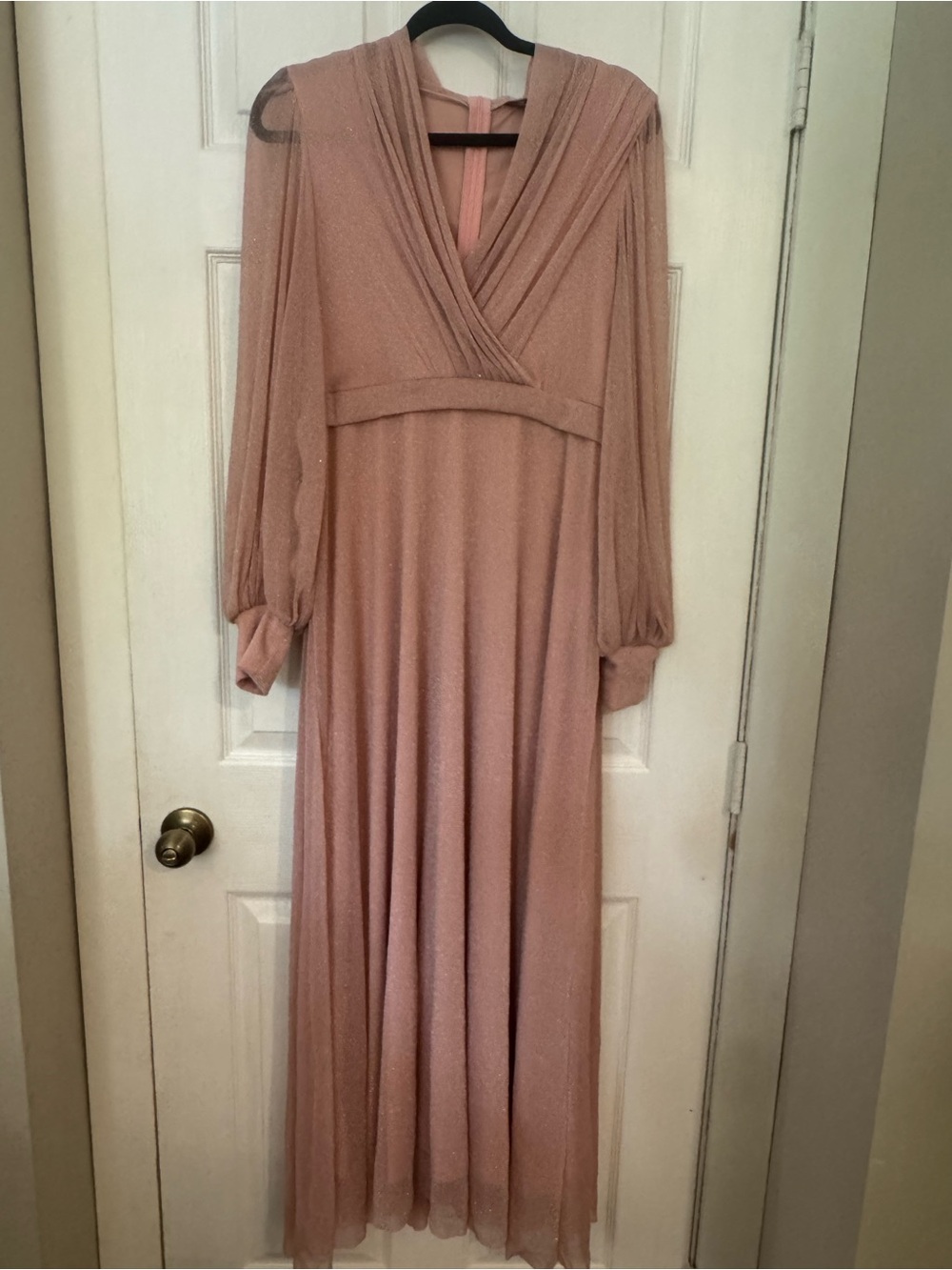 SHEIN Blush Pink Long Sleeve Maxi Dress